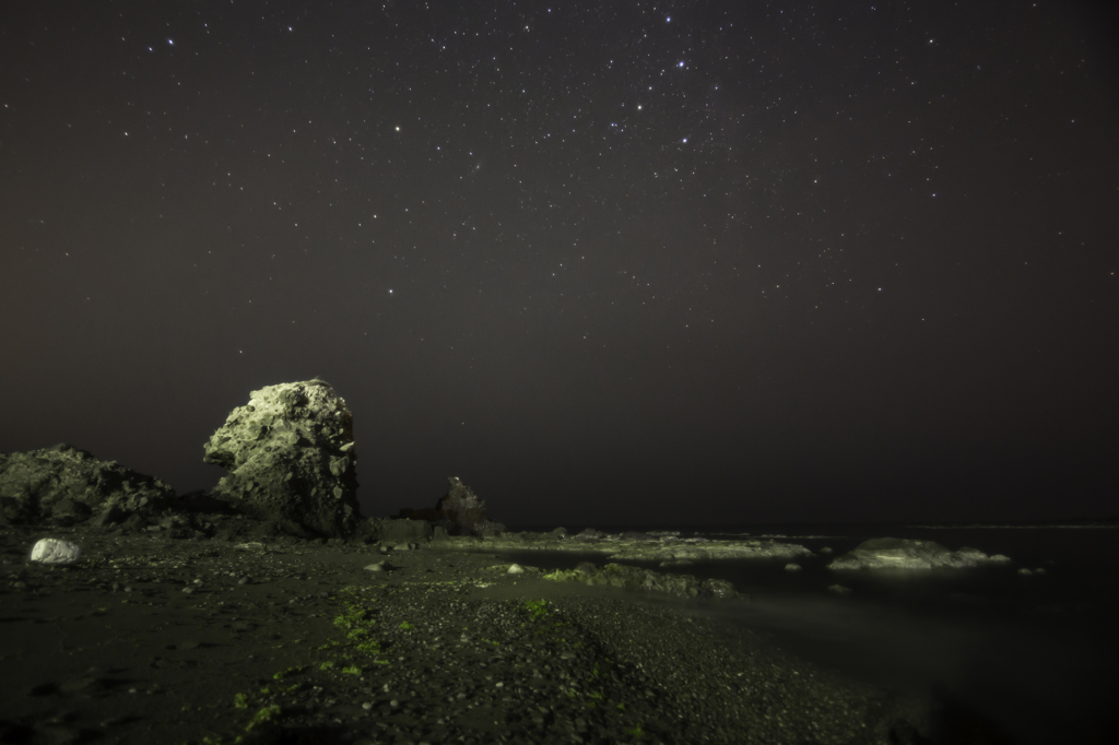 夜の海岸