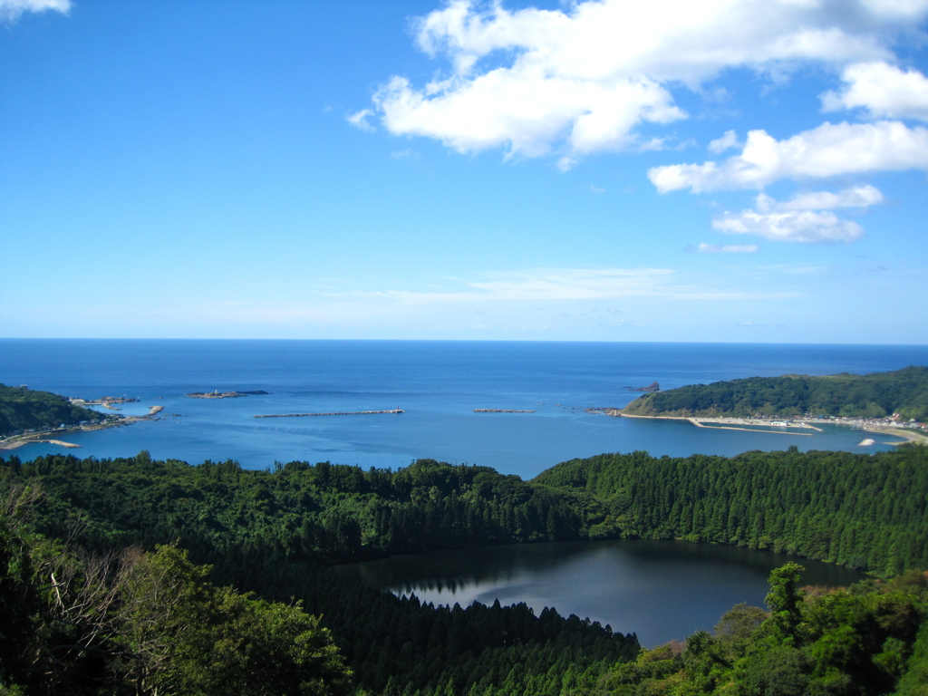 二ノ目潟と海！