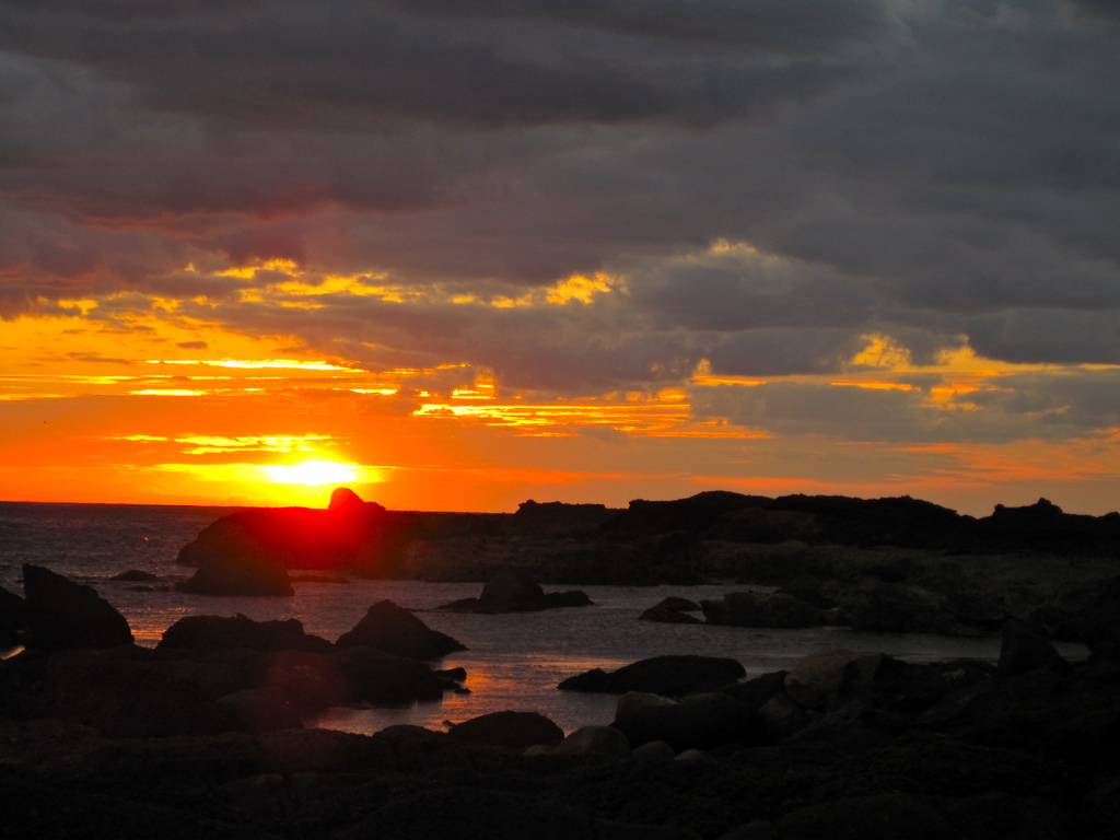 夕焼けの海