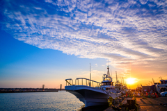 銚子大橋の夕焼け