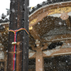 春の雪の永源寺