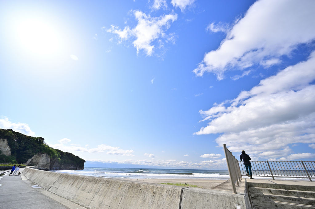 海に佇む
