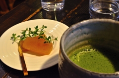 抹茶と越生の柚子羊羹