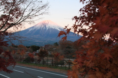 紅葉と富士山