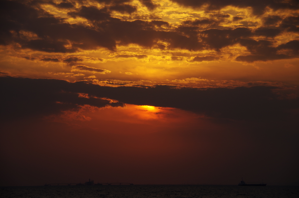 夕日