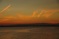 常滑　夕日