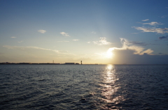 セントレアに沈む夕日