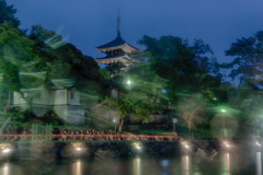 雨の興福寺五重塔