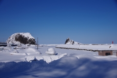 流氷のウトロ漁港