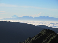 肩の小屋から富士山