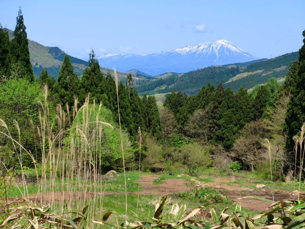 春の岩手山