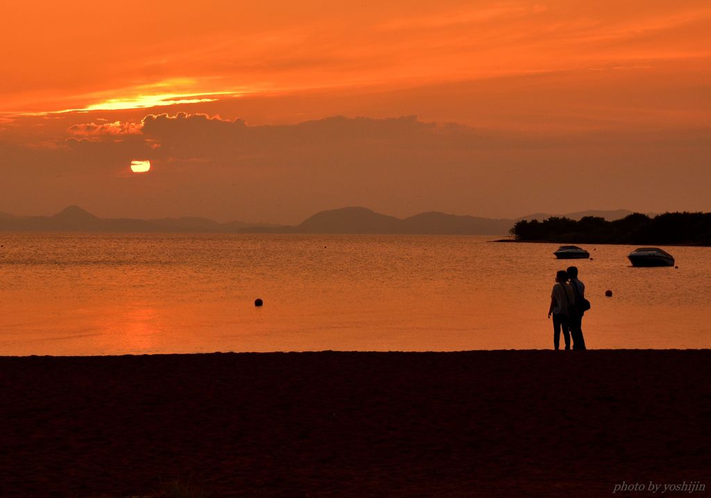 猪苗代湖の夕景　三　～　希望に満つる時　～