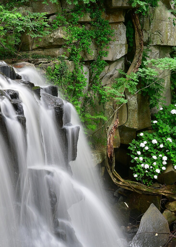 緑彩八流瀑