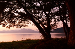 Evening glow from a cottage