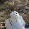 初めての雪だるま