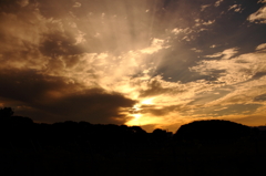 千里川から見た夕景