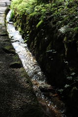 水が流れる