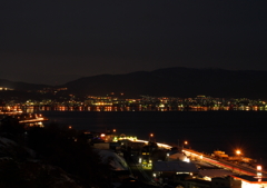 諏訪湖　夜景