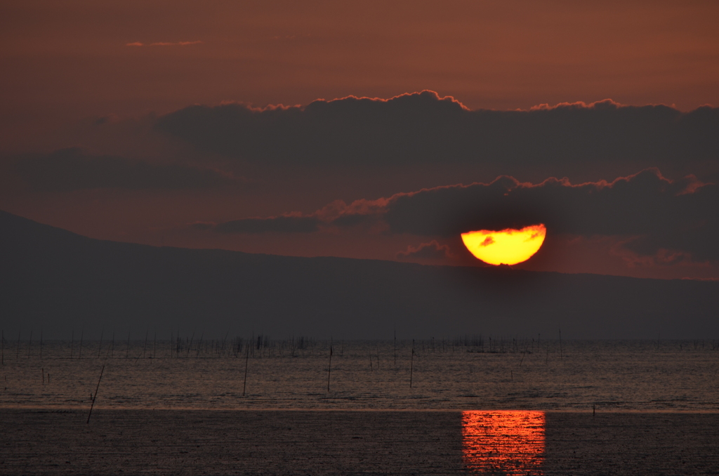 有明海の夕日