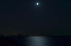 海を照らす月光