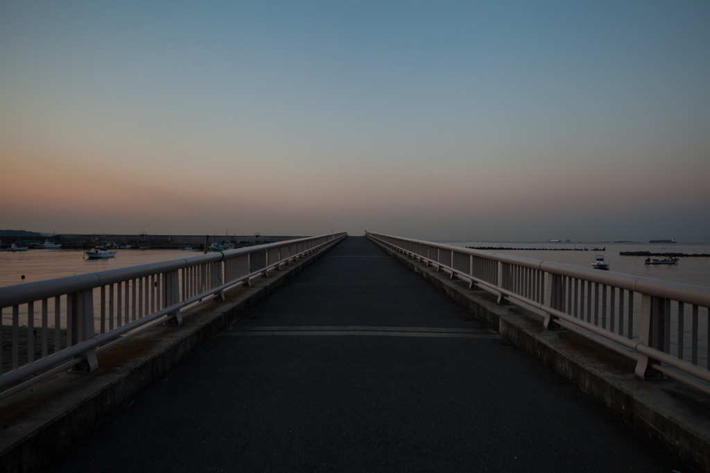夕方の桟橋