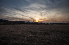 多摩川夕景