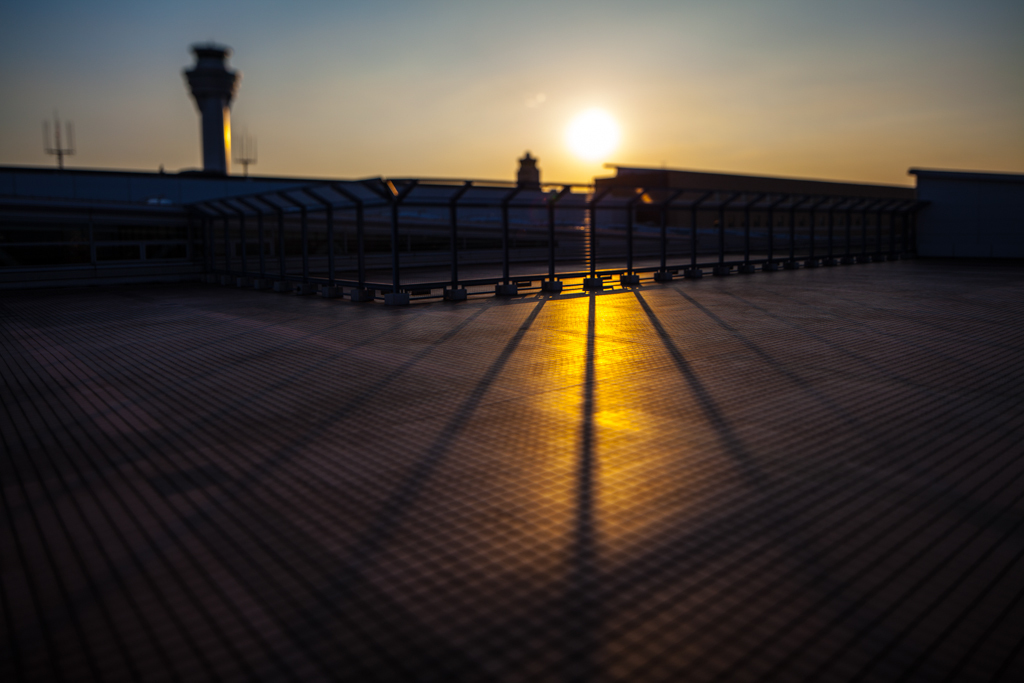 羽田空港の夕景