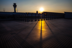 羽田空港の夕景