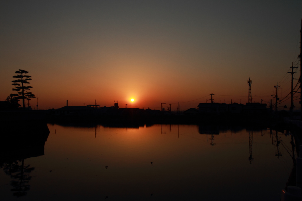 【変わらぬ夕日】