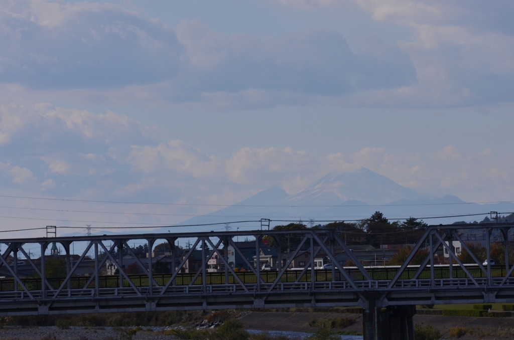 雪をかぶった浅間山