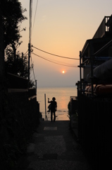 夕日