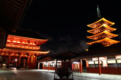 浅草寺にて