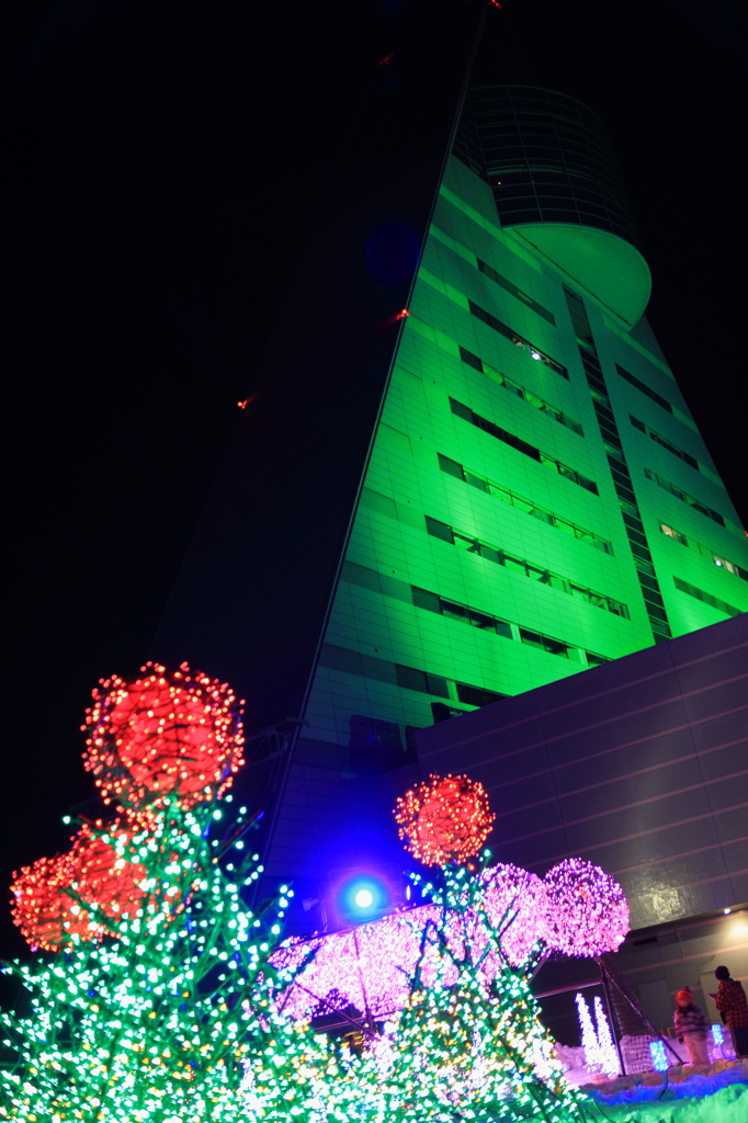 開催前のアスパム・イルミネーション