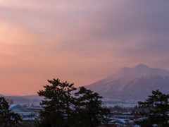 霊峰夕景