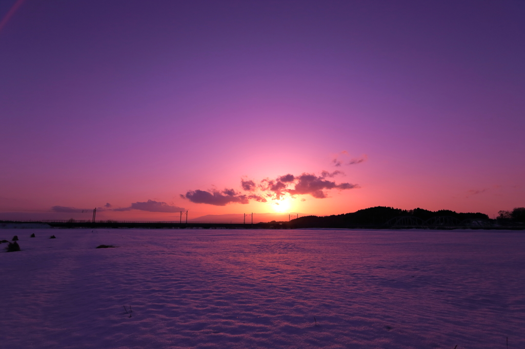 Sunset Snow