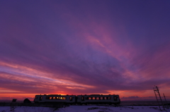 Dramatic Sunset Train II