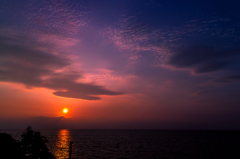 浅虫の夕陽