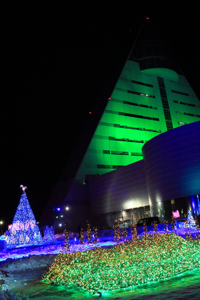 開催前のアスパム・イルミネーション