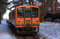 津軽鉄道・芦野公園駅にて