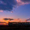 雲間の夕陽
