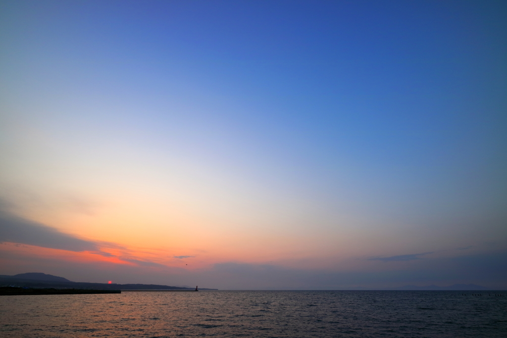 清々しい夕焼け