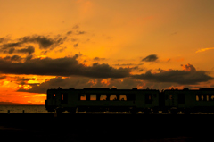 恥ずかしがり屋の夕陽