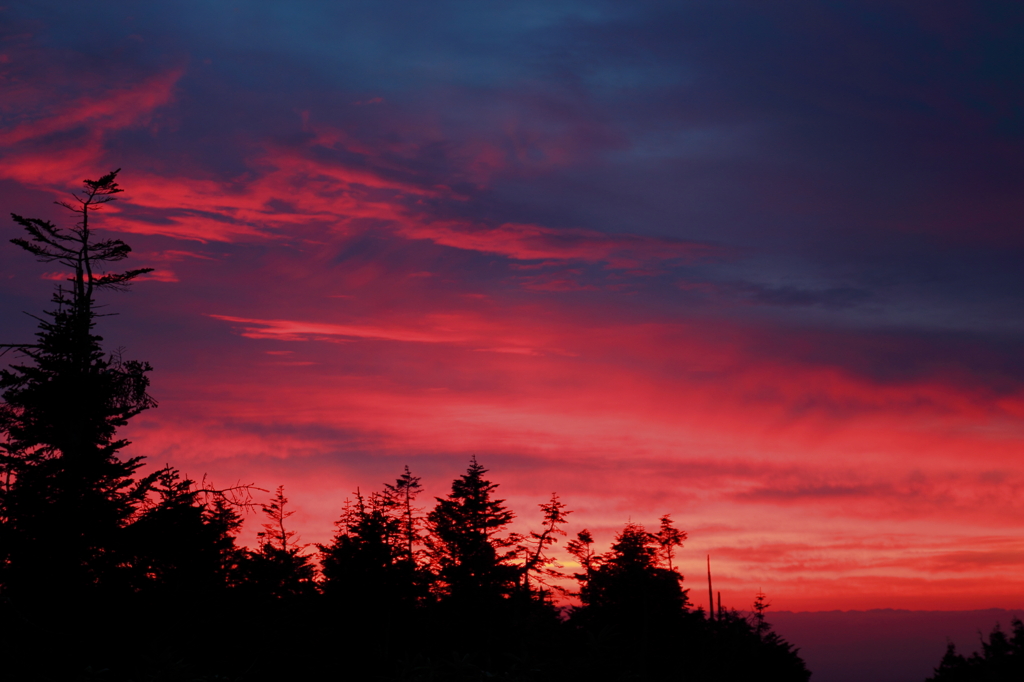 標高1000mからの朝焼け
