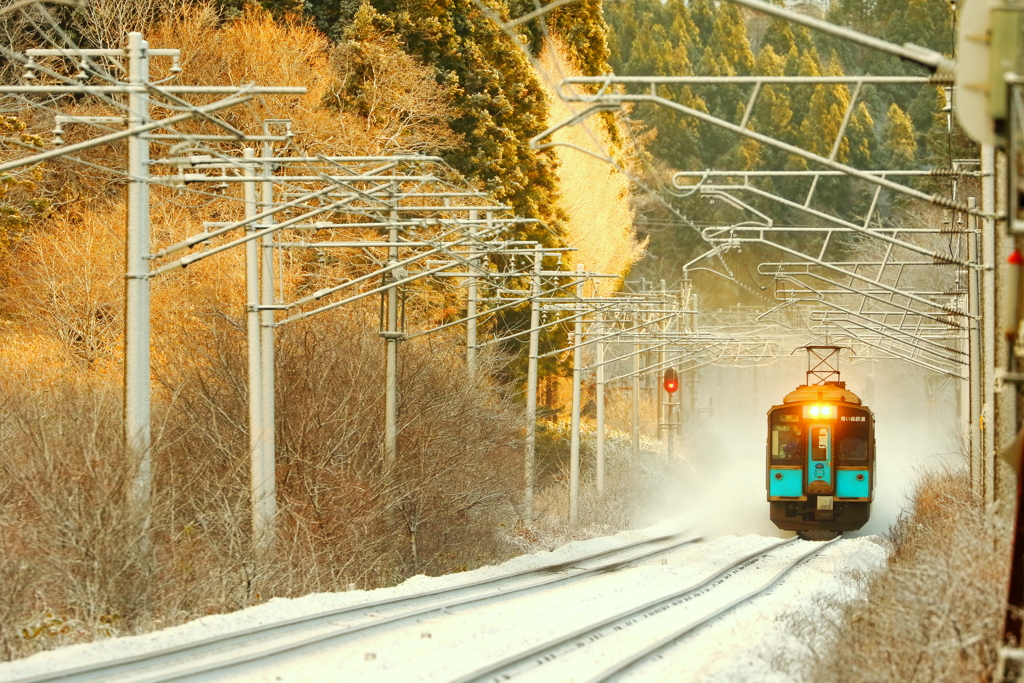 貴重な雪煙