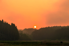 里山の夕焼け I