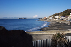 稲村ケ崎からの富士山