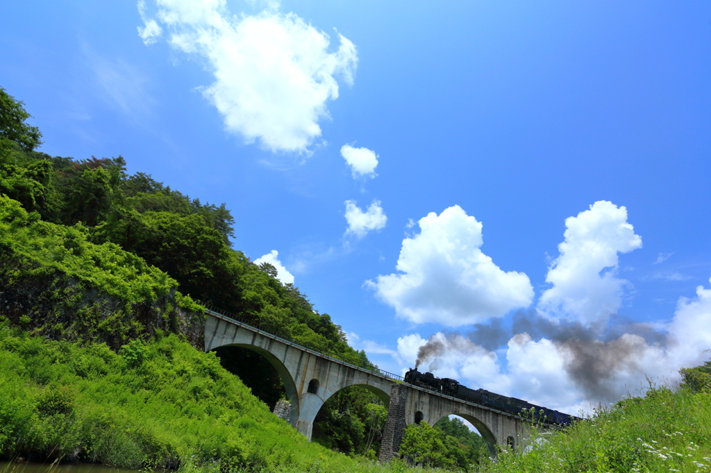 青空に向かって