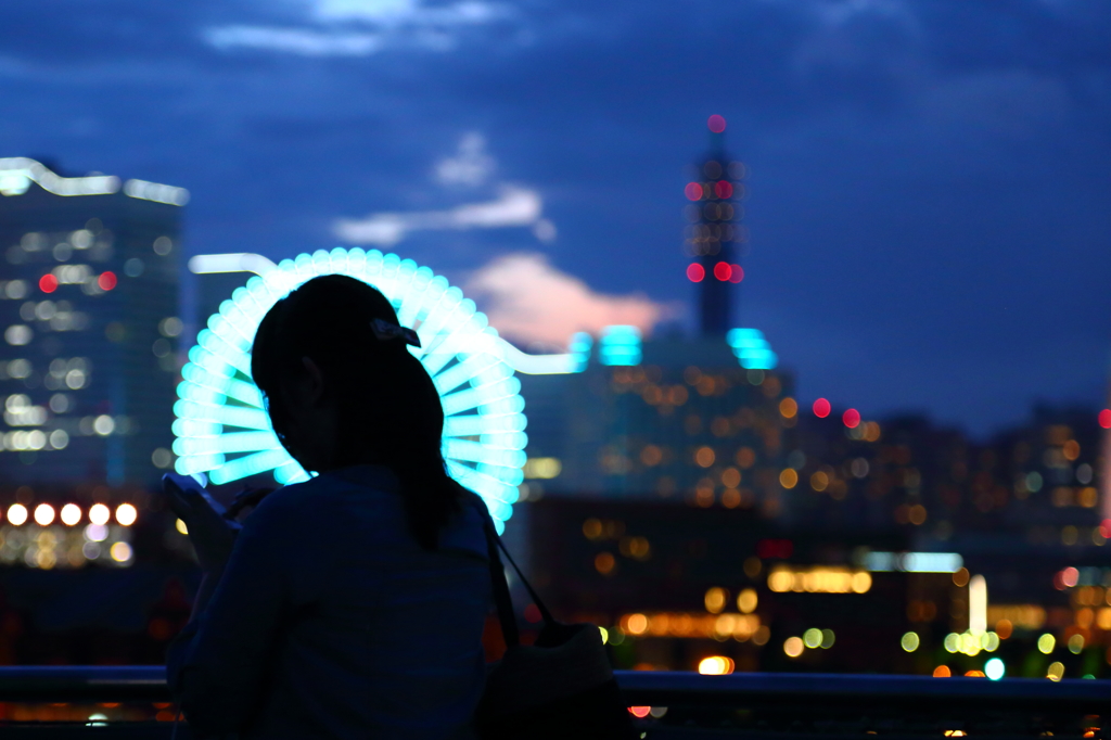 夜景のシルエット