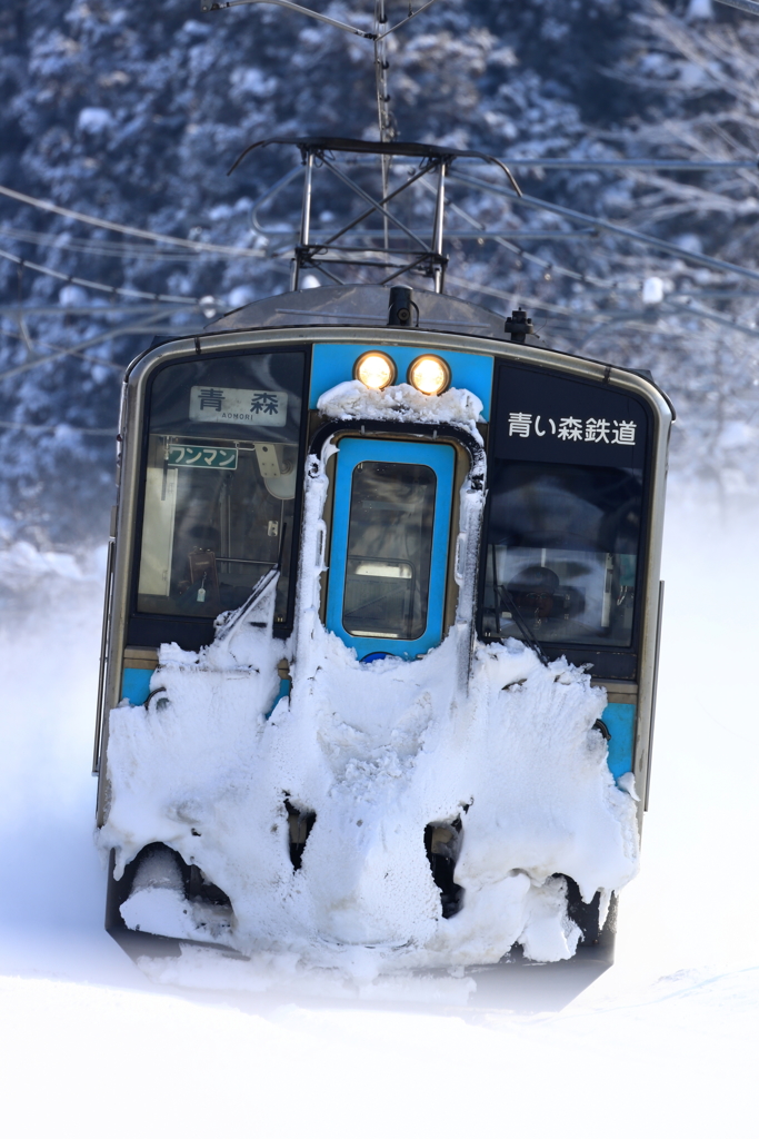 モーリーくんは雪の中