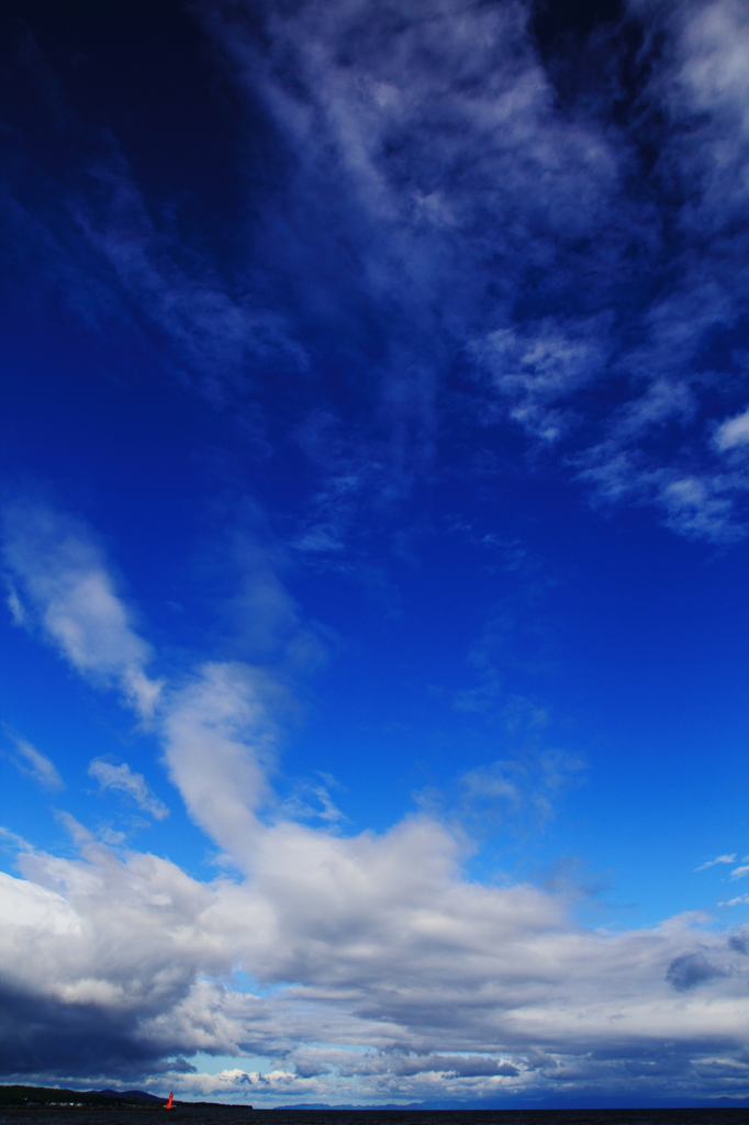 台風一過の青空